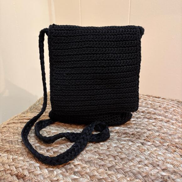The Sak Handbags - The Sak Josie Crochet Mini Crossbody Bag – Classic Boho Black